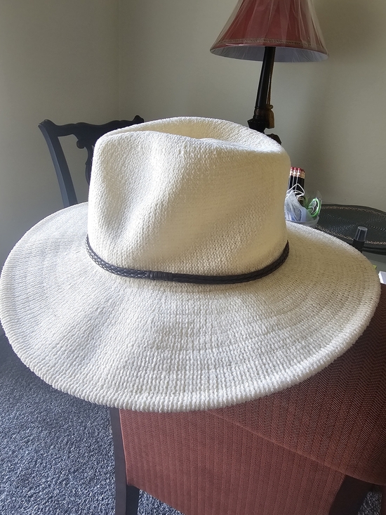 Olive & Pique Cream Straw Hat Dark Brown Band main image 6